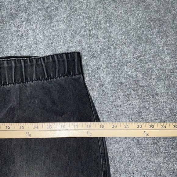 Soft Surroundings Jeans Womens Size LP Black Denim Pull On Elastic Waist Crop - Picture 4 of 10